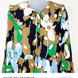 Who What Wear collared floral maxi EUC